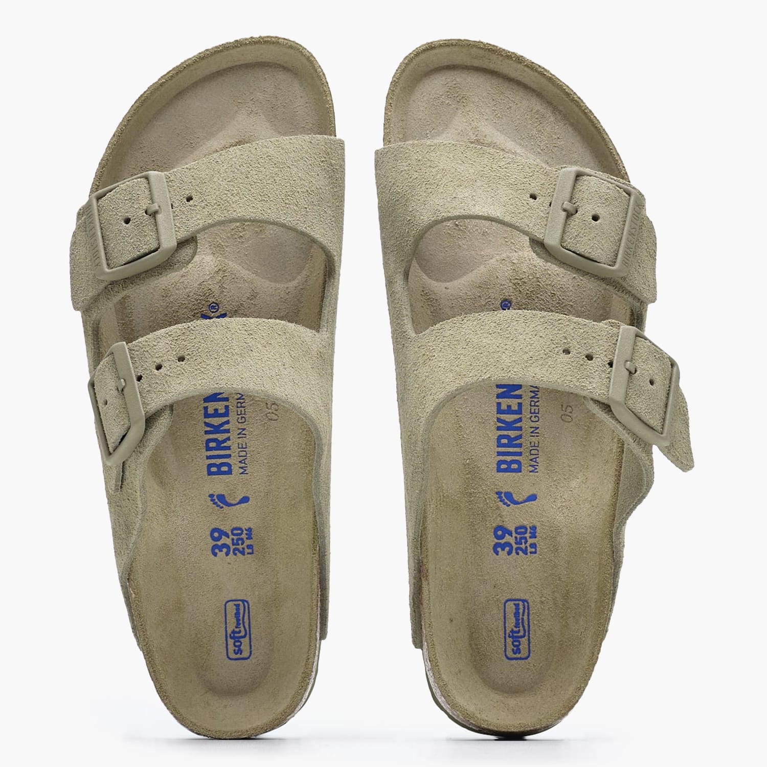 Γυναικεία Flats Arizona.Fdd Χακί Δέρμα Καστόρι Birkenstock