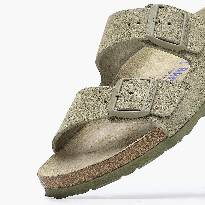 Γυναικεία Flats Arizona.Fdd Χακί Δέρμα Καστόρι Birkenstock