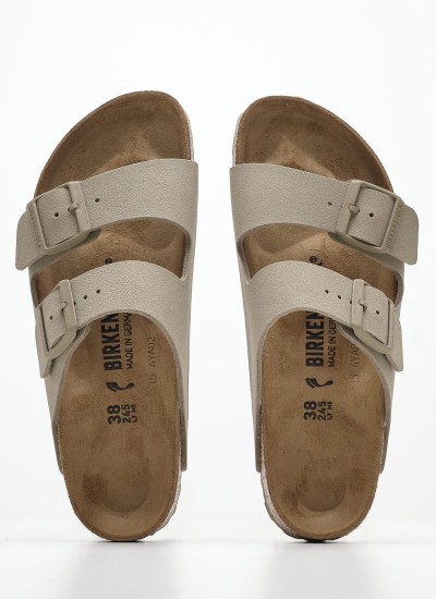 Γυναικεία Flats Arizona.Fk Χακί ECOleather Birkenstock