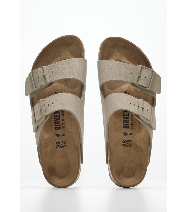Γυναικεία Flats Arizona.Fk Χακί ECOleather Birkenstock Γυναικεία Flats Arizona.Fk Χακί ECOleather Birkenstock