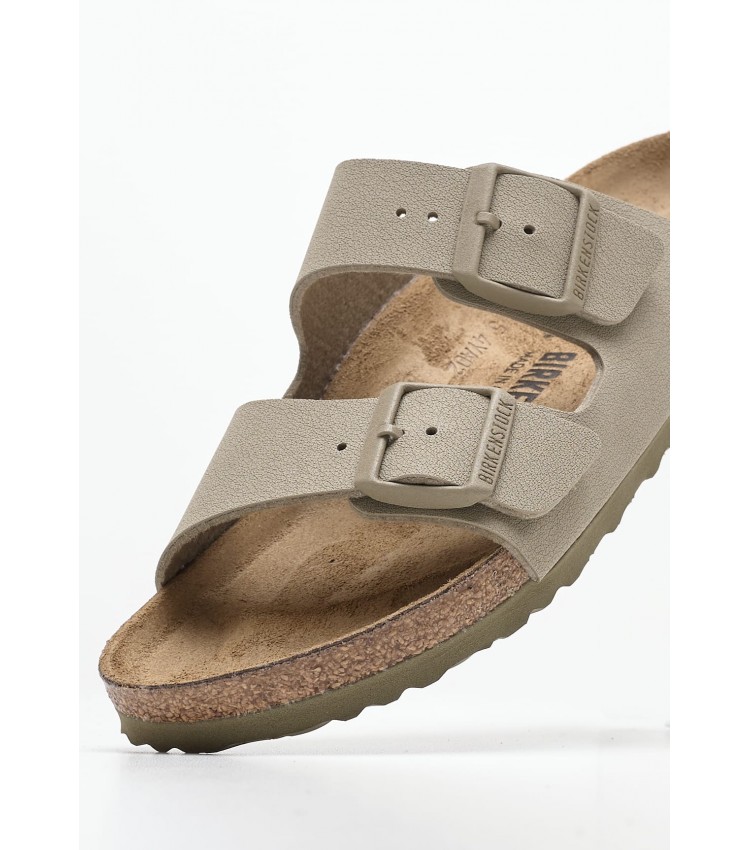Γυναικεία Flats Arizona.Fk Χακί ECOleather Birkenstock Γυναικεία Flats Arizona.Fk Χακί ECOleather Birkenstock