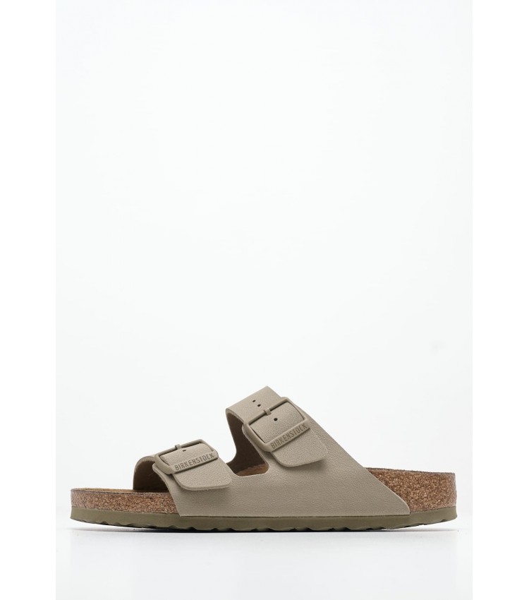 Γυναικεία Flats Arizona.Fk Χακί ECOleather Birkenstock Γυναικεία Flats Arizona.Fk Χακί ECOleather Birkenstock