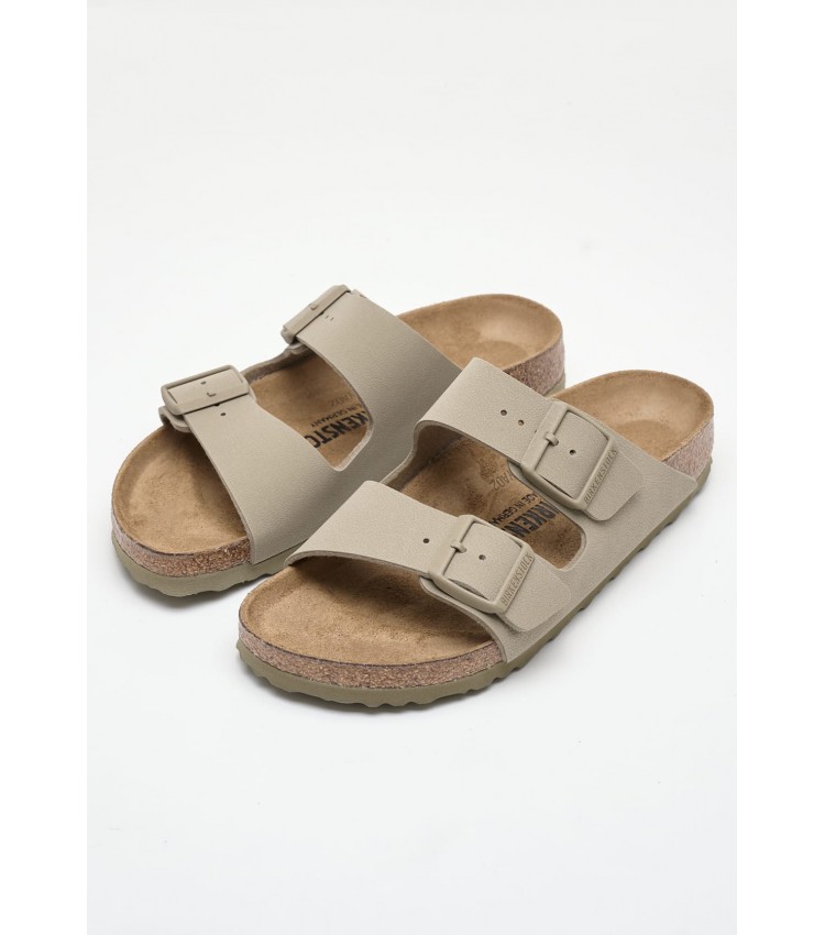 Γυναικεία Flats Arizona.Fk Χακί ECOleather Birkenstock Γυναικεία Flats Arizona.Fk Χακί ECOleather Birkenstock