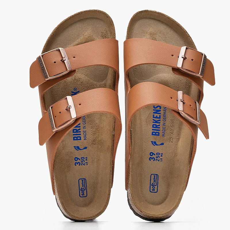 Γυναικεία Flats Arizona.Ginger Ταμπά ECOleather Birkenstock