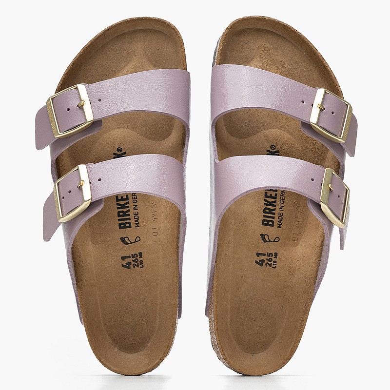 Γυναικεία Flats Arizona.Graceful Μωβ ECOleather Birkenstock