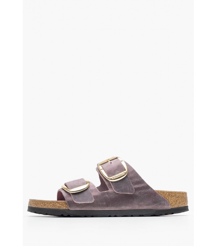 Γυναικεία Flats Arizona.Lav Μωβ Δέρμα Λαδερό Birkenstock Γυναικεία Flats Arizona.Lav Μωβ Δέρμα Λαδερό Birkenstock