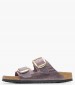 Γυναικεία Flats Arizona.Lav Μωβ Δέρμα Λαδερό Birkenstock Γυναικεία Flats Arizona.Lav Μωβ Δέρμα Λαδερό Birkenstock