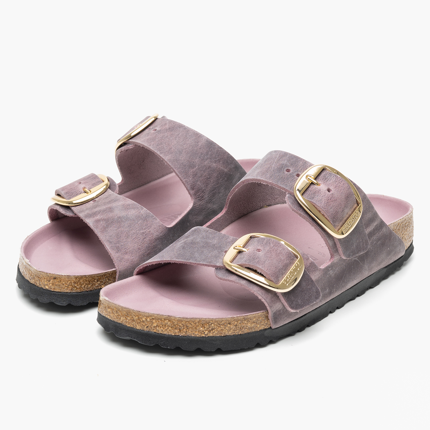 Γυναικεία Flats Arizona.Lav Μωβ Δέρμα Λαδερό Birkenstock Γυναικεία Flats Arizona.Lav Μωβ Δέρμα Λαδερό Birkenstock