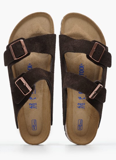 Γυναικεία Flats Gizeh.Big.Buckle Μαύρο Δέρμα Birkenstock