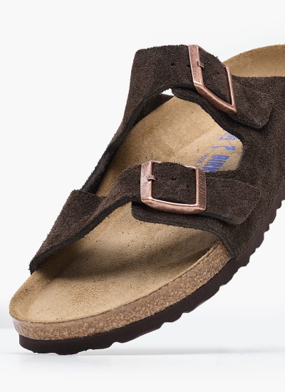 Γυναικεία Flats Gizeh.Big.Buckle Μαύρο Δέρμα Birkenstock