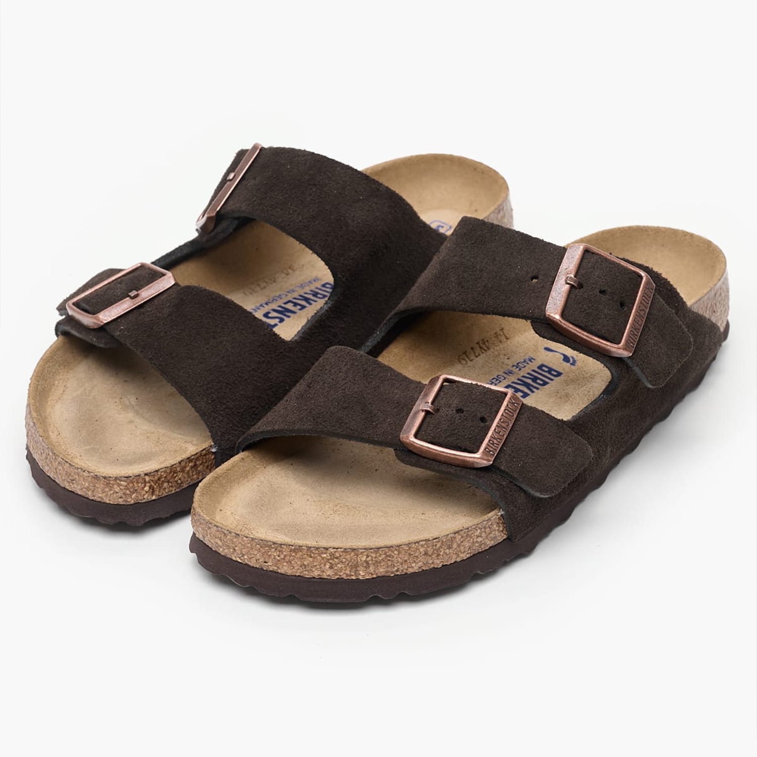 Γυναικεία Flats Arizona.Leve Καφέ Δέρμα Καστόρι Birkenstock Γυναικεία Flats Arizona.Leve Καφέ Δέρμα Καστόρι Birkenstock