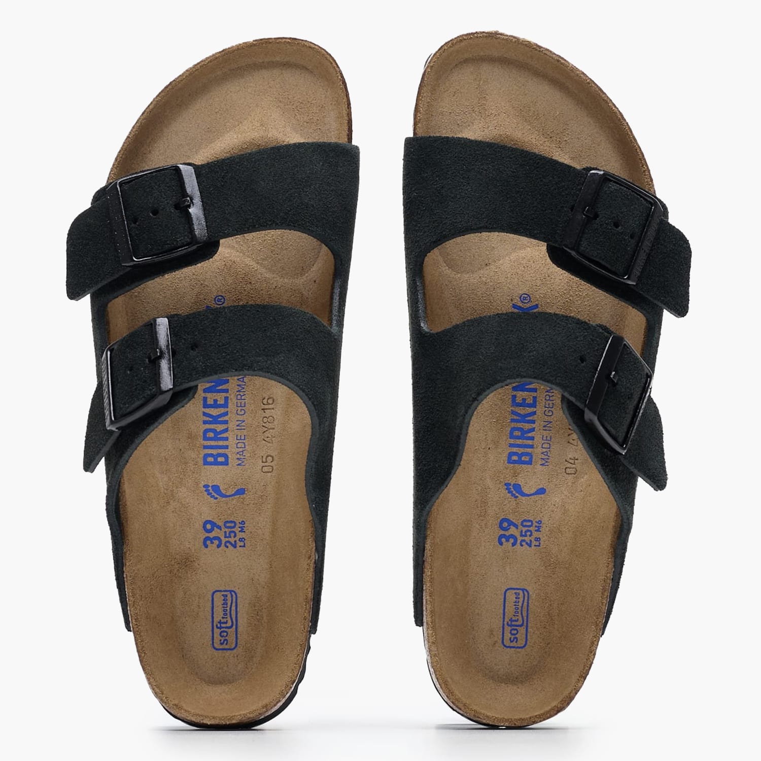 Γυναικεία Flats Arizona.Lv Μαύρο Δέρμα Καστόρι Birkenstock