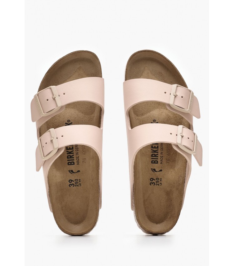 Γυναικεία Flats Arizona.Nb Μπεζ ECOleather Birkenstock Γυναικεία Flats Arizona.Nb Μπεζ ECOleather Birkenstock