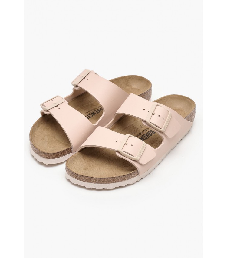 Γυναικεία Flats Arizona.Nb Μπεζ ECOleather Birkenstock Γυναικεία Flats Arizona.Nb Μπεζ ECOleather Birkenstock