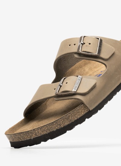 Γυναικεία Flats Arizona.Bs.N Μαύρο ECOleather Birkenstock