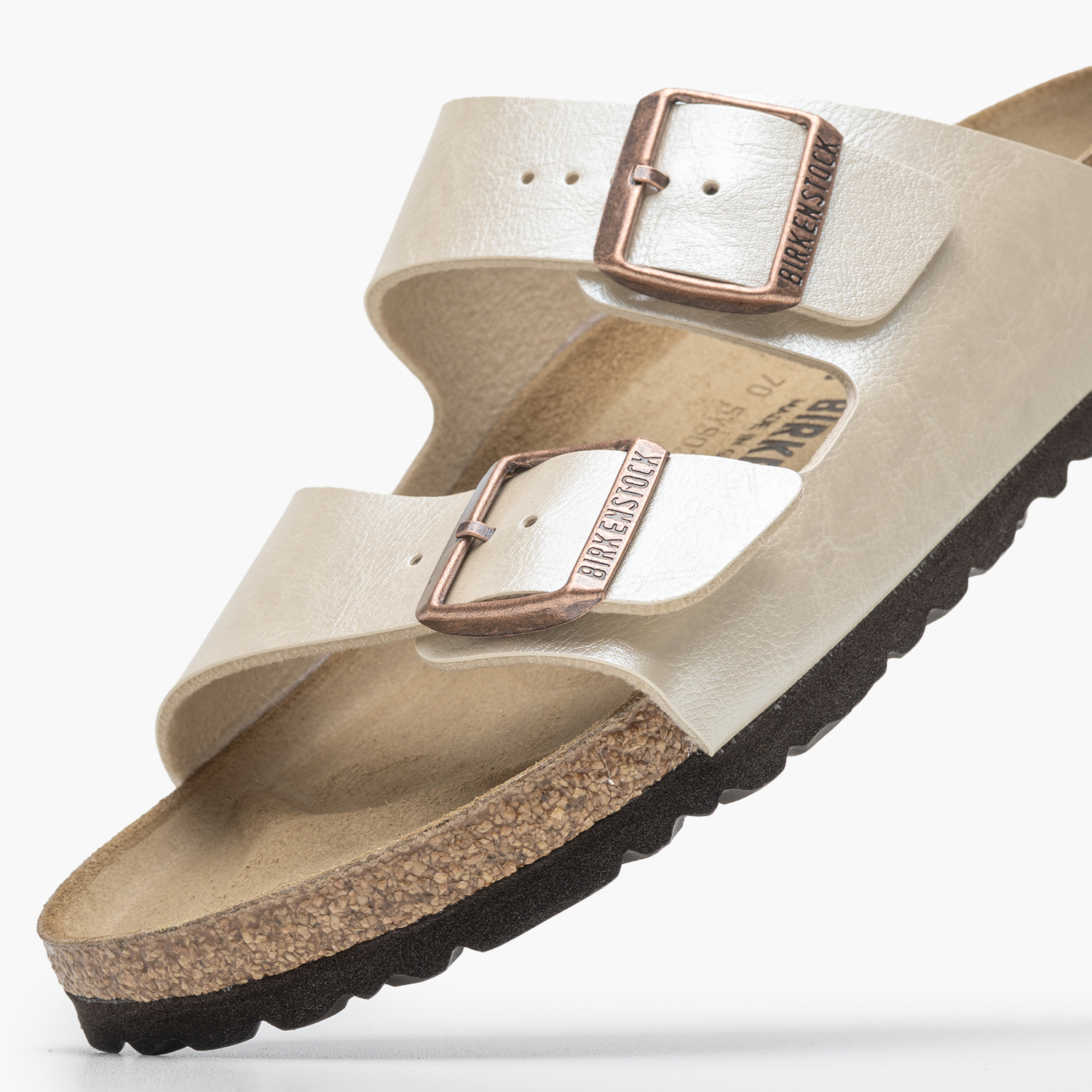 Γυναικεία Flats Arizona.Pearl Μπεζ ECOleather Birkenstock