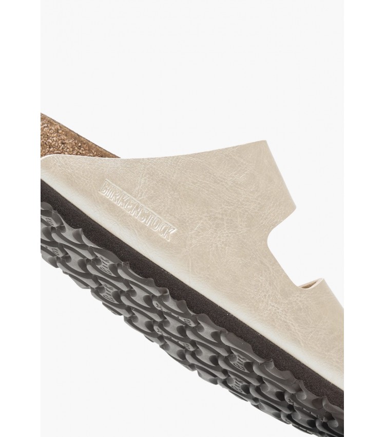 Γυναικεία Flats Arizona.Pearl Μπεζ ECOleather Birkenstock Γυναικεία Flats Arizona.Pearl Μπεζ ECOleather Birkenstock
