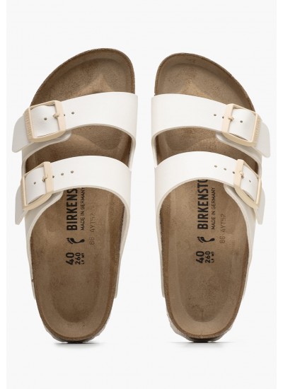 Γυναικεία Flats Arizona.Shell Μπεζ ECOleather Birkenstock
