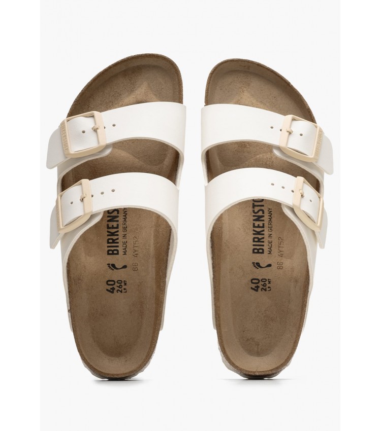 Γυναικεία Flats Arizona.Shell Μπεζ ECOleather Birkenstock Γυναικεία Flats Arizona.Shell Μπεζ ECOleather Birkenstock