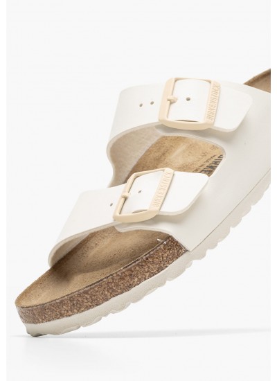 Γυναικεία Flats Arizona.Shell Μπεζ ECOleather Birkenstock