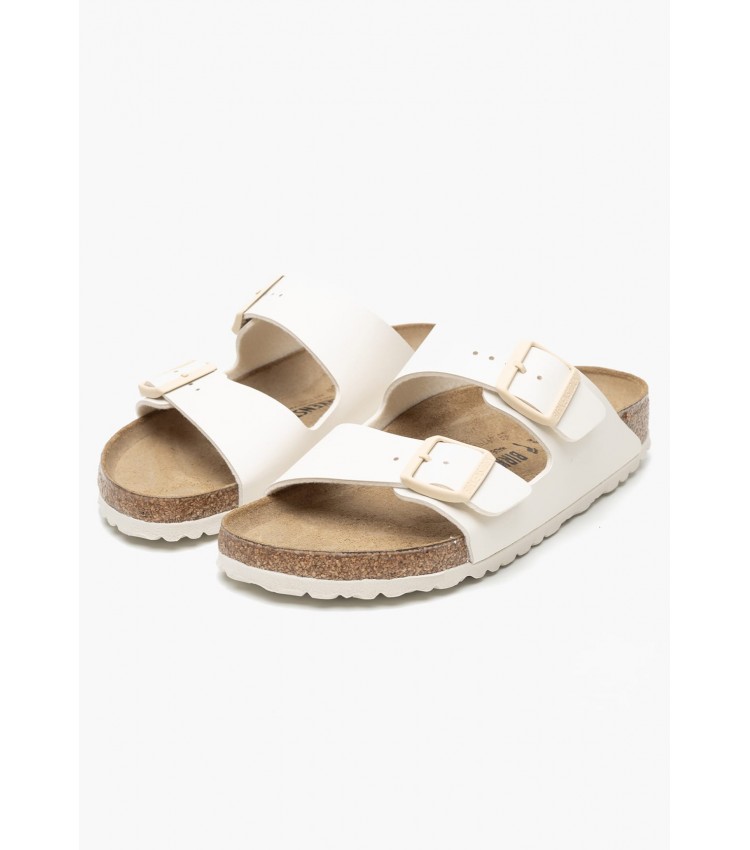 Γυναικεία Flats Arizona.Shell Μπεζ ECOleather Birkenstock Γυναικεία Flats Arizona.Shell Μπεζ ECOleather Birkenstock