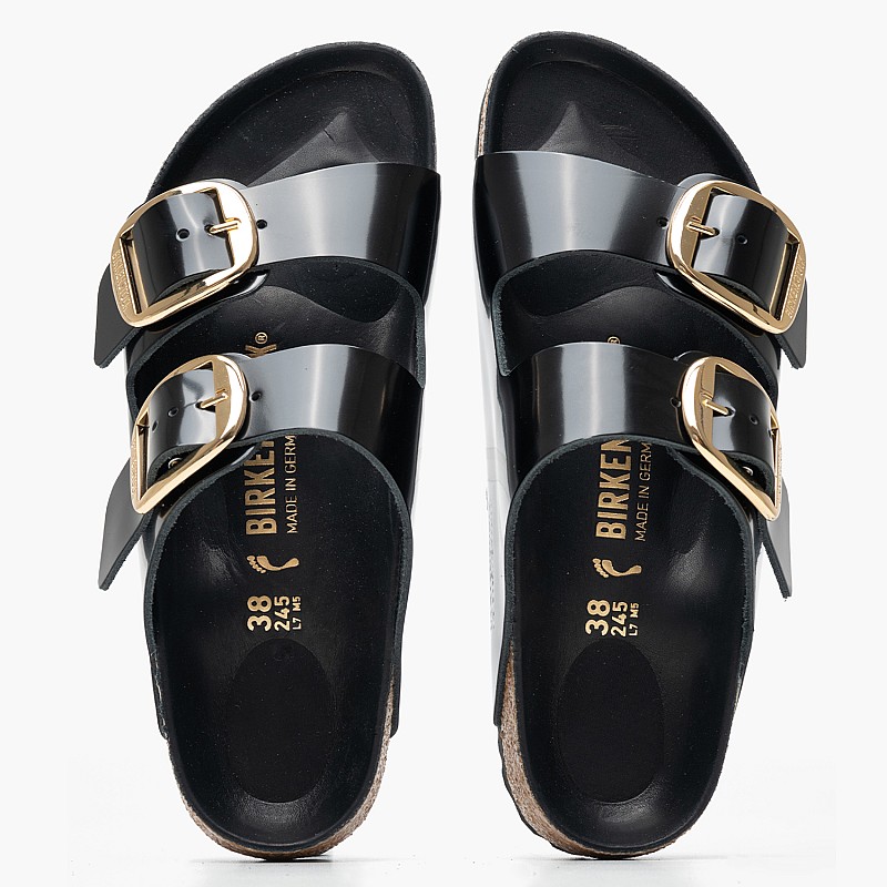 Γυναικεία Flats Arizona.Shine Μαύρο Δέρμα Birkenstock