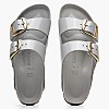 Γυναικεία Flats Arizona.Stoc Γκρι Δέρμα Birkenstock Γυναικεία Flats Arizona.Stoc Γκρι Δέρμα Birkenstock