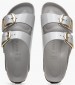 Γυναικεία Flats Arizona.Stoc Γκρι Δέρμα Birkenstock Γυναικεία Flats Arizona.Stoc Γκρι Δέρμα Birkenstock