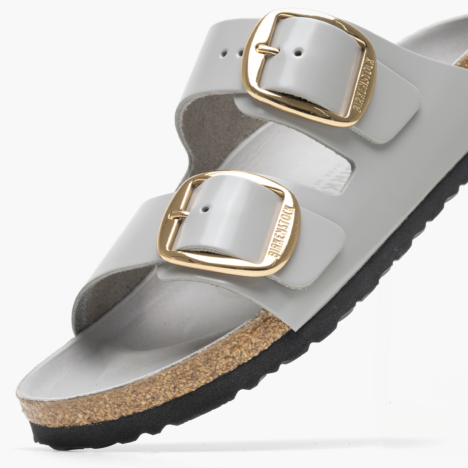 Γυναικεία Flats Arizona.Stoc Γκρι Δέρμα Birkenstock
