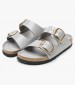 Γυναικεία Flats Arizona.Stoc Γκρι Δέρμα Birkenstock Γυναικεία Flats Arizona.Stoc Γκρι Δέρμα Birkenstock