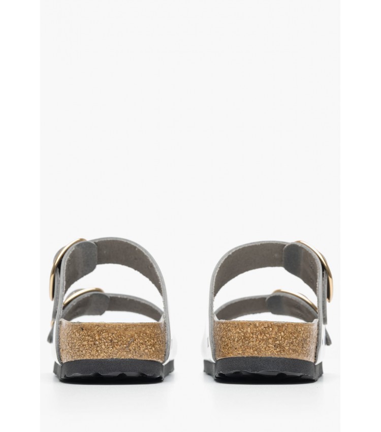 Γυναικεία Flats Arizona.Stoc Γκρι Δέρμα Birkenstock Γυναικεία Flats Arizona.Stoc Γκρι Δέρμα Birkenstock