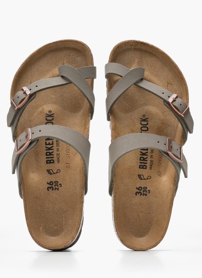 Γυναικεία Flats Gizeh.Big.Buckle Μαύρο Δέρμα Birkenstock