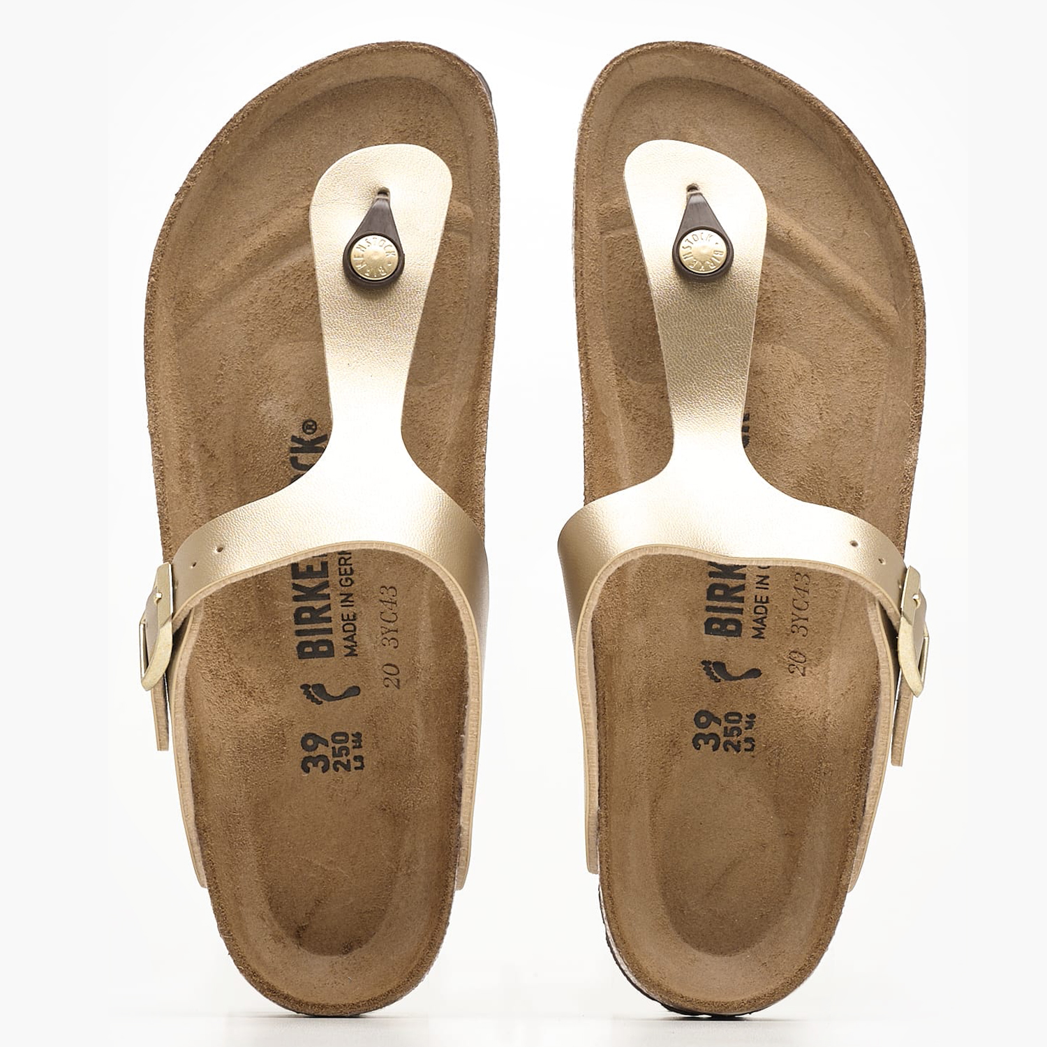 Γυναικεία Flats Classic.Gizeh Χρυσό ECOleather Birkenstock