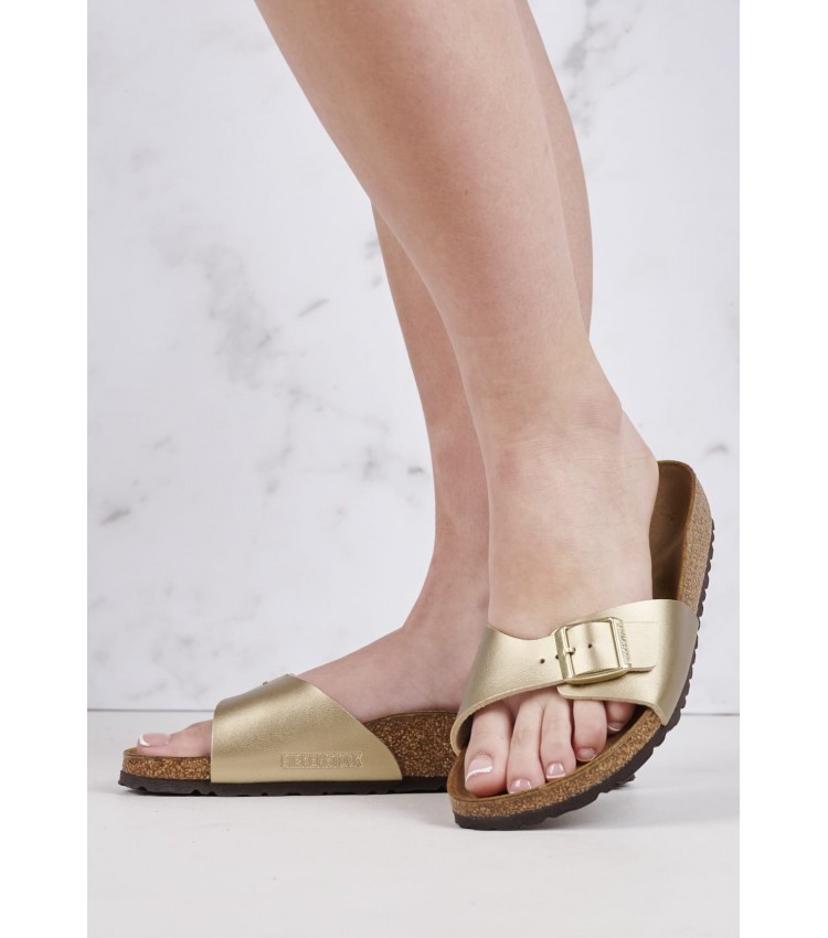 Γυναικεία Flats Classic.Madrid Χρυσό ECOleather Birkenstock Γυναικεία Flats Classic.Madrid Χρυσό ECOleather Birkenstock