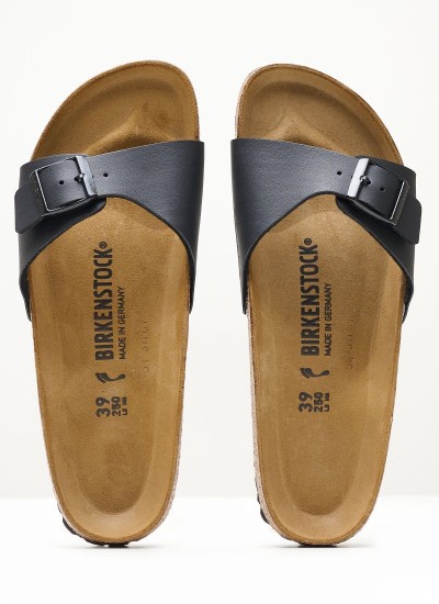 Γυναικεία Flats Gizeh.Big.Buckle Μαύρο Δέρμα Birkenstock