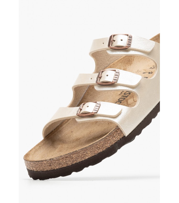 Γυναικεία Flats Florida.Grace Μπεζ ECOleather Birkenstock Γυναικεία Flats Florida.Grace Μπεζ ECOleather Birkenstock