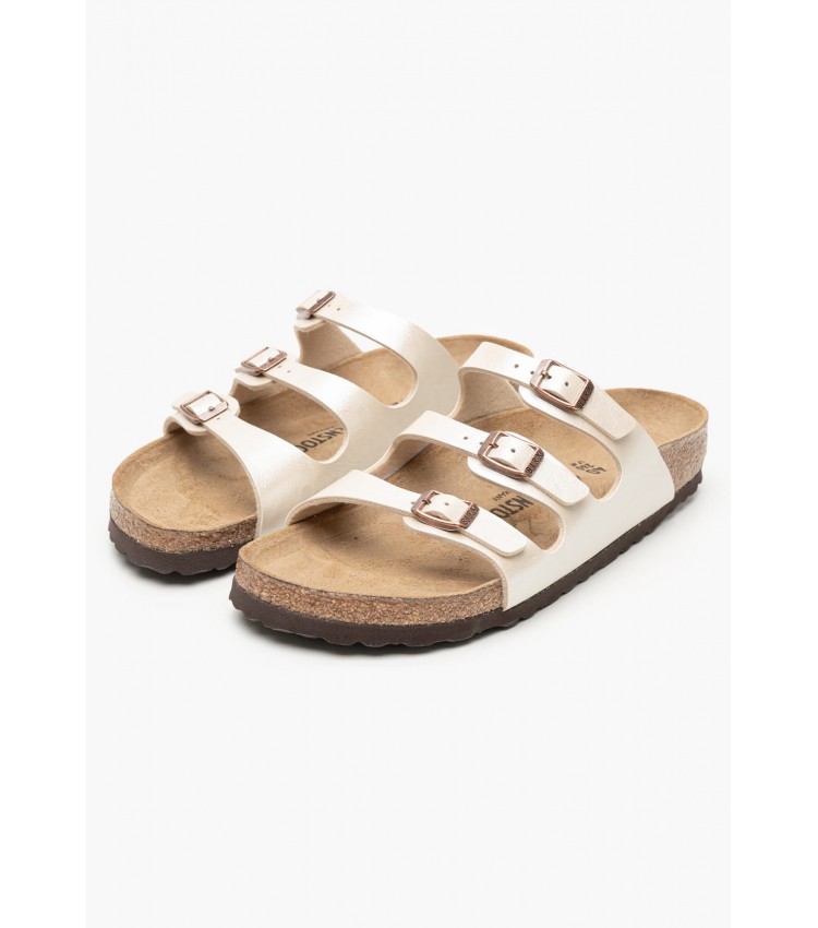 Γυναικεία Flats Florida.Grace Μπεζ ECOleather Birkenstock Γυναικεία Flats Florida.Grace Μπεζ ECOleather Birkenstock