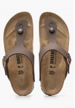Women Flats Gizeh.Bs.Nrw Brown ECOleather Birkenstock
