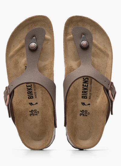 Γυναικεία Flats Gizeh.Bs.Nrw Καφέ ECOleather Birkenstock