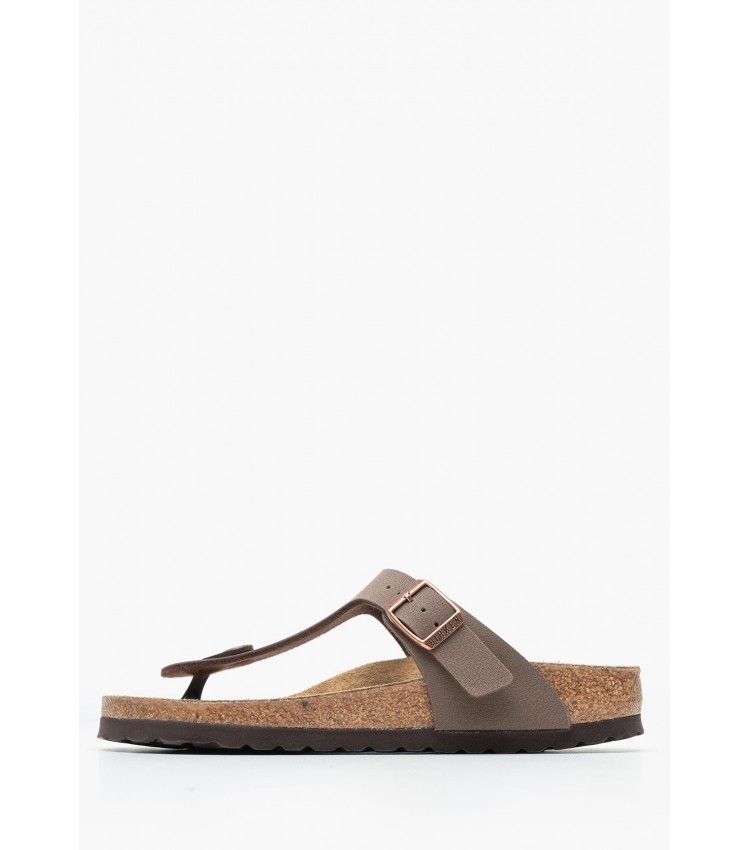 Γυναικεία Flats Gizeh.Bs.Nrw Καφέ ECOleather Birkenstock Γυναικεία Flats Gizeh.Bs.Nrw Καφέ ECOleather Birkenstock