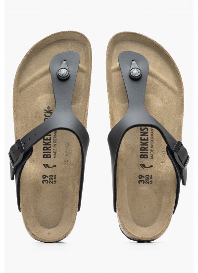 Γυναικεία Flats Gizeh.Bs23 Μαύρο ECOleather Birkenstock