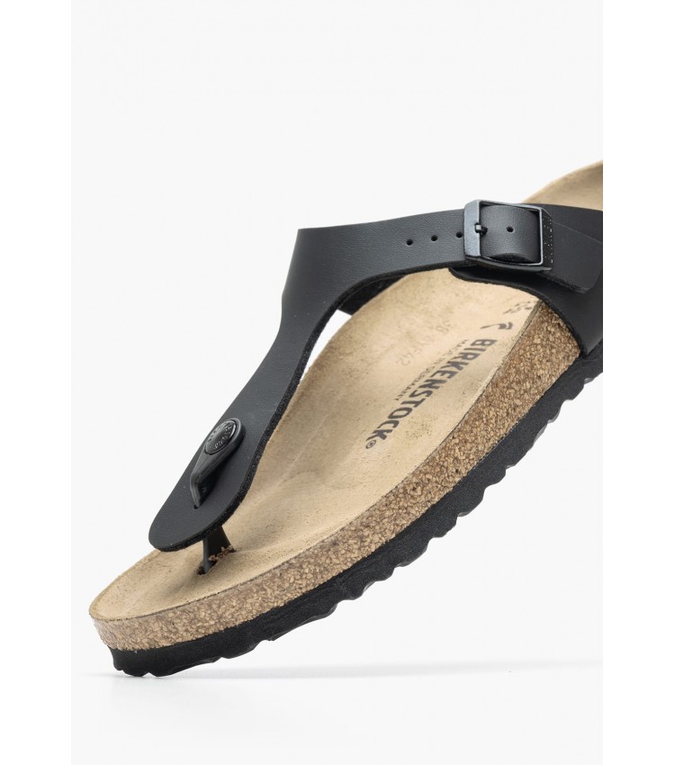 Γυναικεία Flats Gizeh.Bs23 Μαύρο ECOleather Birkenstock Γυναικεία Flats Gizeh.Bs23 Μαύρο ECOleather Birkenstock