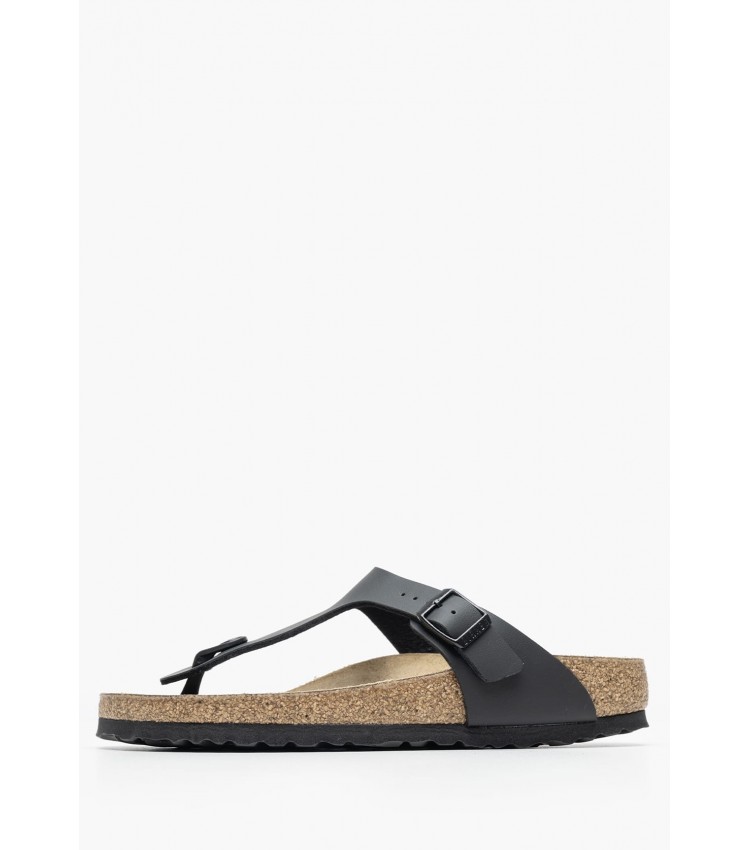 Γυναικεία Flats Gizeh.Bs23 Μαύρο ECOleather Birkenstock Γυναικεία Flats Gizeh.Bs23 Μαύρο ECOleather Birkenstock