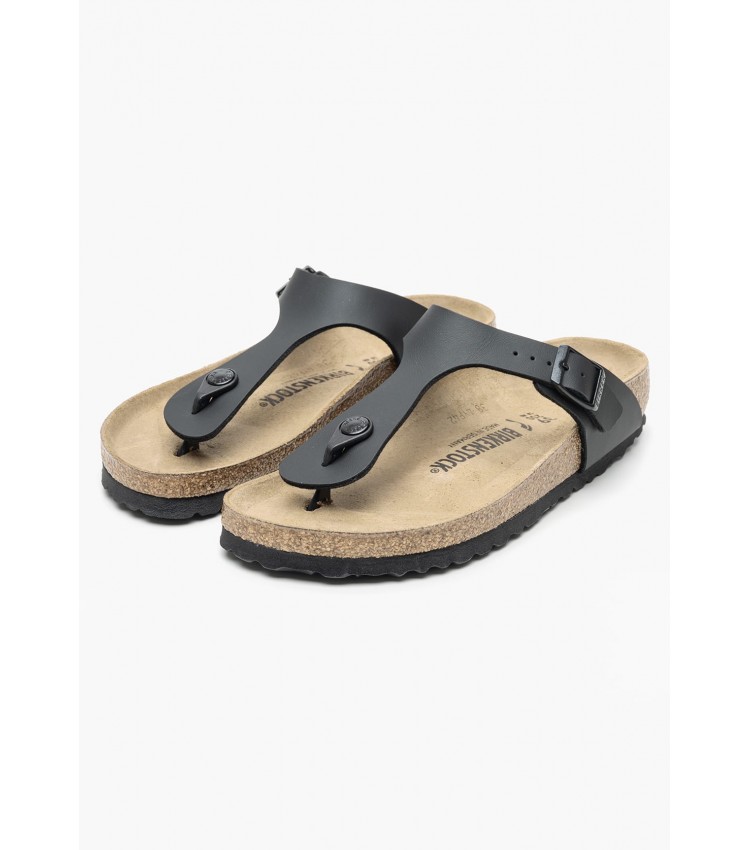 Γυναικεία Flats Gizeh.Bs23 Μαύρο ECOleather Birkenstock Γυναικεία Flats Gizeh.Bs23 Μαύρο ECOleather Birkenstock