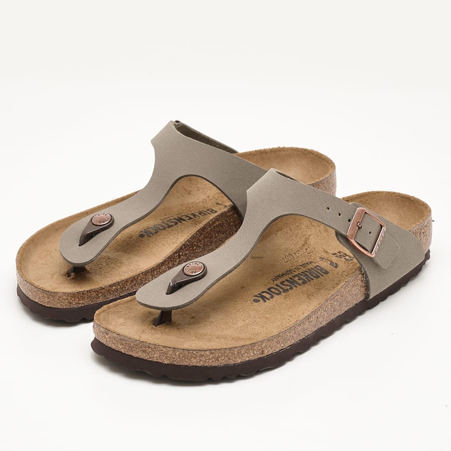 Γυναικεία Flats Gizeh.Fb Γκρι ECOleather Birkenstock Γυναικεία Flats Gizeh.Fb Γκρι ECOleather Birkenstock