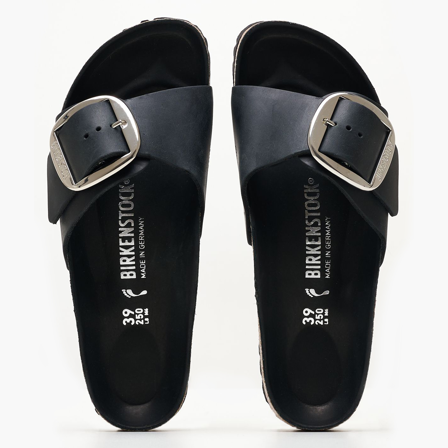 Γυναικεία Flats Madrid.Hex.Bl Μαύρο Δέρμα Λαδερό Birkenstock
