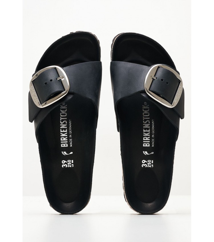 Γυναικεία Flats Madrid.Hex.Bl Μαύρο Δέρμα Λαδερό Birkenstock Γυναικεία Flats Madrid.Hex.Bl Μαύρο Δέρμα Λαδερό Birkenstock