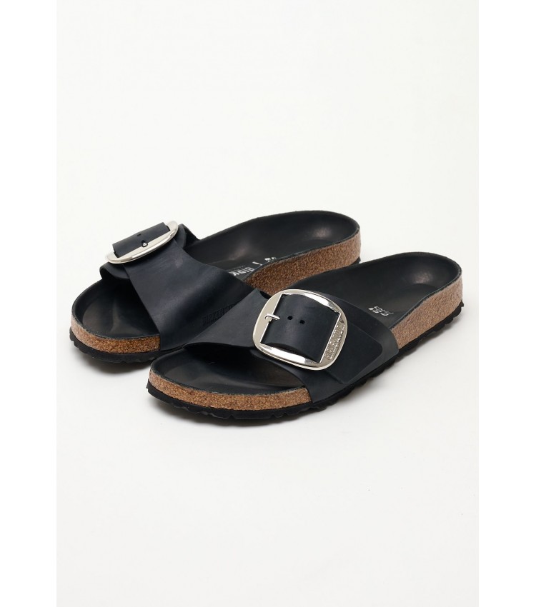 Γυναικεία Flats Madrid.Hex.Bl Μαύρο Δέρμα Λαδερό Birkenstock Γυναικεία Flats Madrid.Hex.Bl Μαύρο Δέρμα Λαδερό Birkenstock