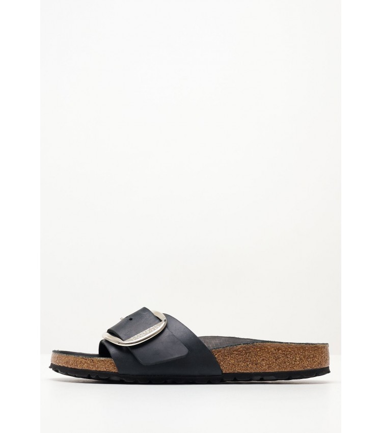 Γυναικεία Flats Madrid.Hex.Bl Μαύρο Δέρμα Λαδερό Birkenstock Γυναικεία Flats Madrid.Hex.Bl Μαύρο Δέρμα Λαδερό Birkenstock