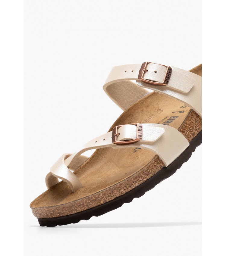 Γυναικεία Flats Mayari.Flor Μπεζ ECOleather Birkenstock Γυναικεία Flats Mayari.Flor Μπεζ ECOleather Birkenstock